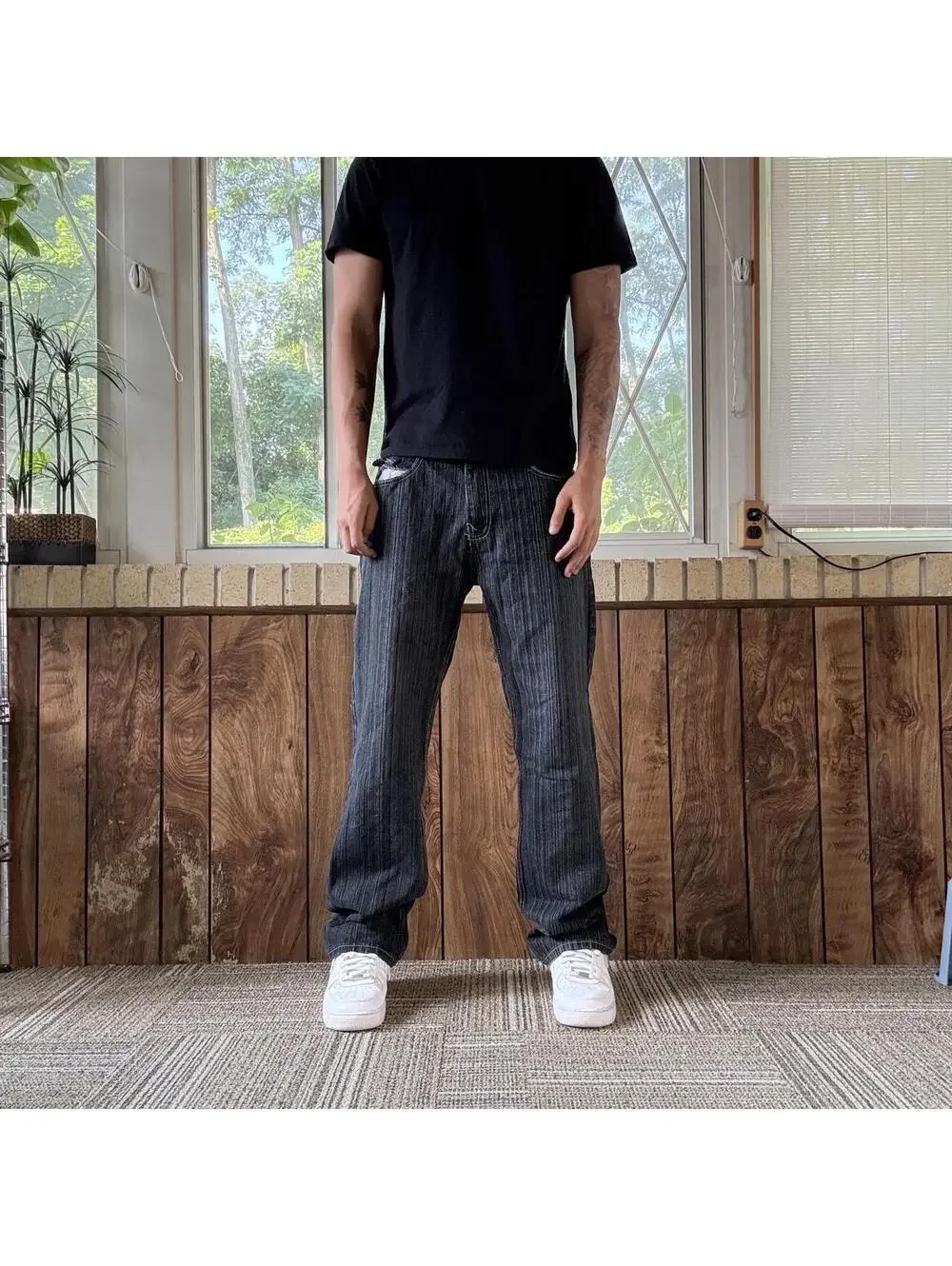 premium straight y2k denim.